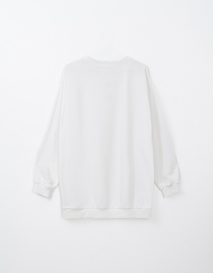 Hollow Heart Shape Crew Neck Long Sleeve Sweatshirt