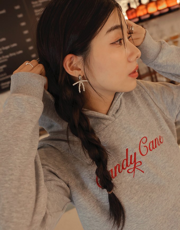 Fleece Lined Letter Cotton Hoodie