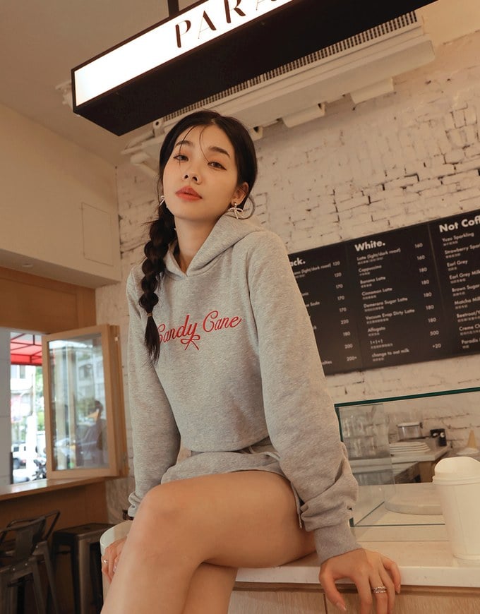 Fleece Lined Letter Cotton Hoodie