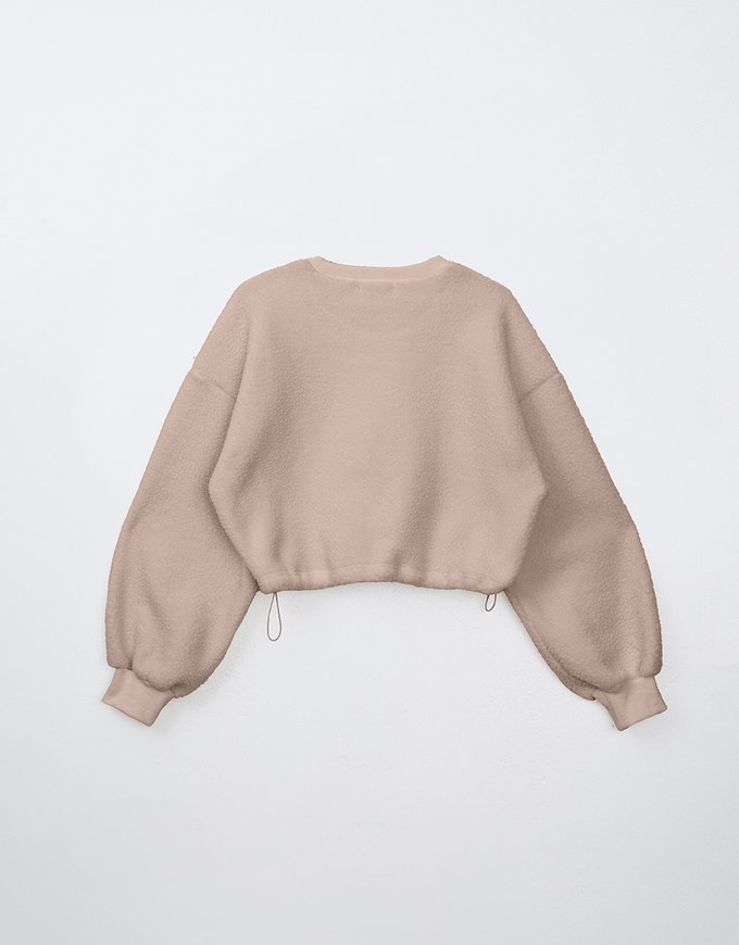 Fleece Flurry Crewneck Side Drawstring Sweatshirts