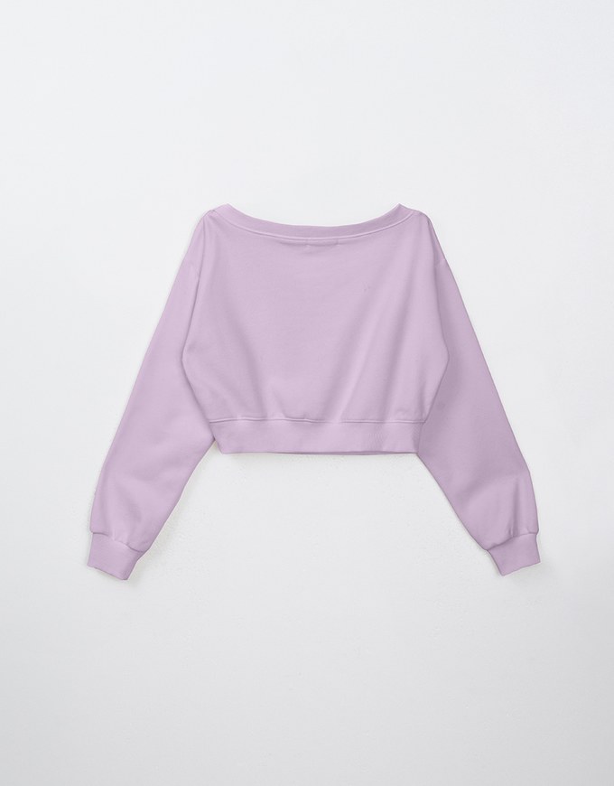 Air Space Logo Heart Embellished Brushed Fleece Top