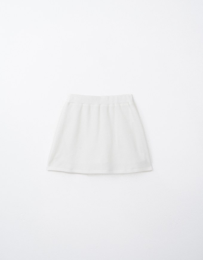 Soft Knit Elastic Mini Skirt