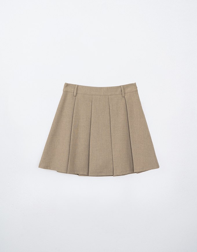 Classic Plain Pleated A Line Mini Skirt