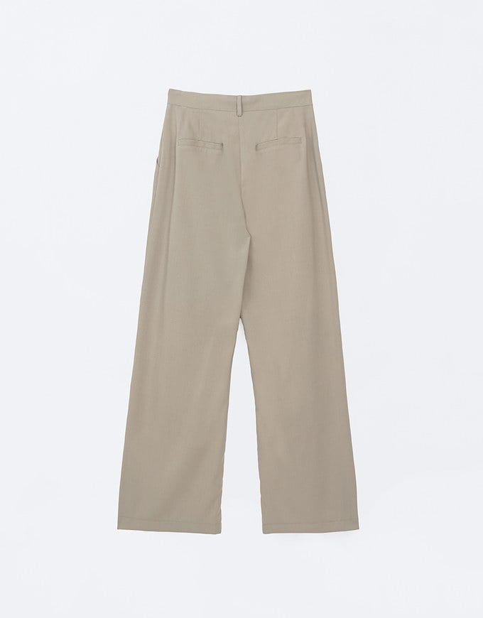 Hidden Placket Lightweight Drawstring High Waisted Wide Pants Culottes