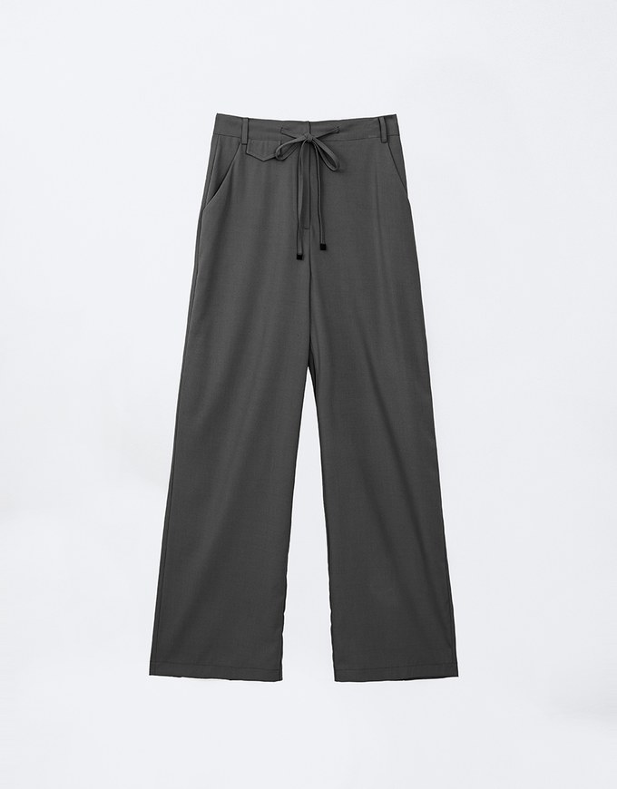 Hidden Placket Lightweight Drawstring High Waisted Wide Pants Culottes