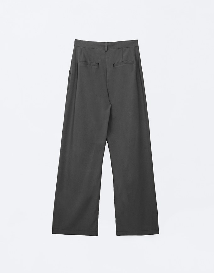 Hidden Placket Lightweight Drawstring High Waisted Wide Pants Culottes