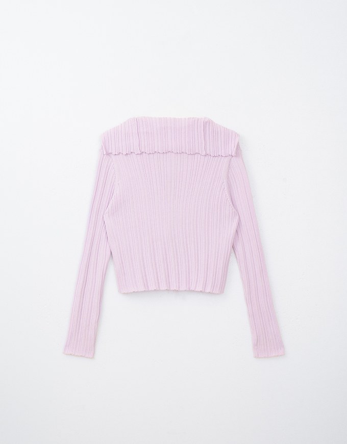 Sailor Collar Tie Knit Top