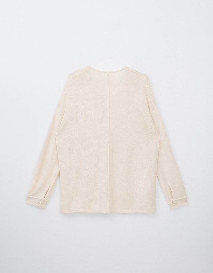 Solid Color Knit Oversized Sweater