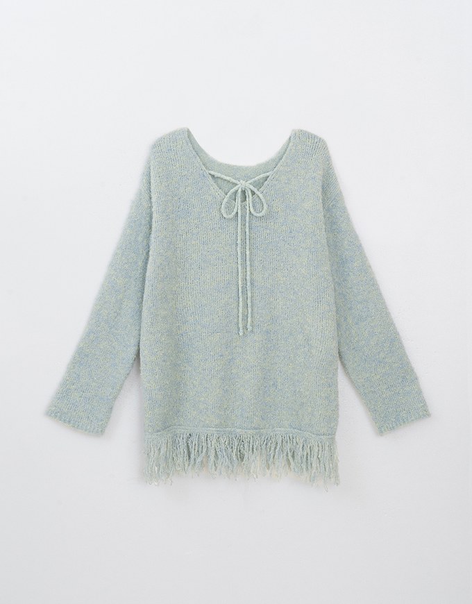 2 Way Fringe Knit Long Top