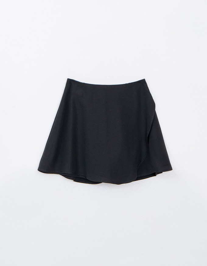 High Waist Asymmetrical Hem Mini Skort