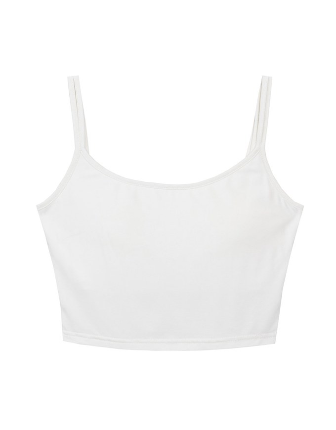 Airy Cool Adjustable Double Strap Cami Crop Top