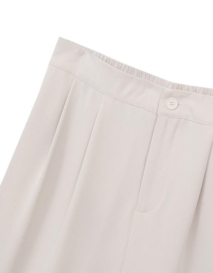 Airy Cool Pleated Straight Leg Wide Pants