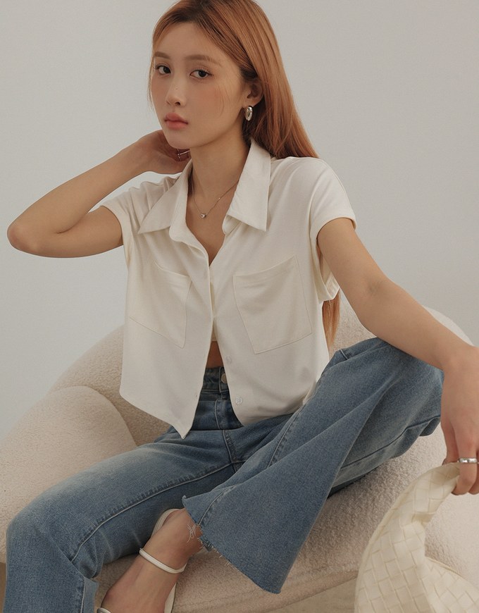 Airy Cool Relaxed Fit Button Up Short Sleeve Shirt