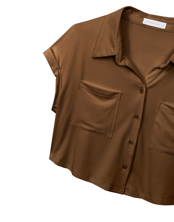 Airy Cool Relaxed Fit Button Up Short Sleeve Shirt