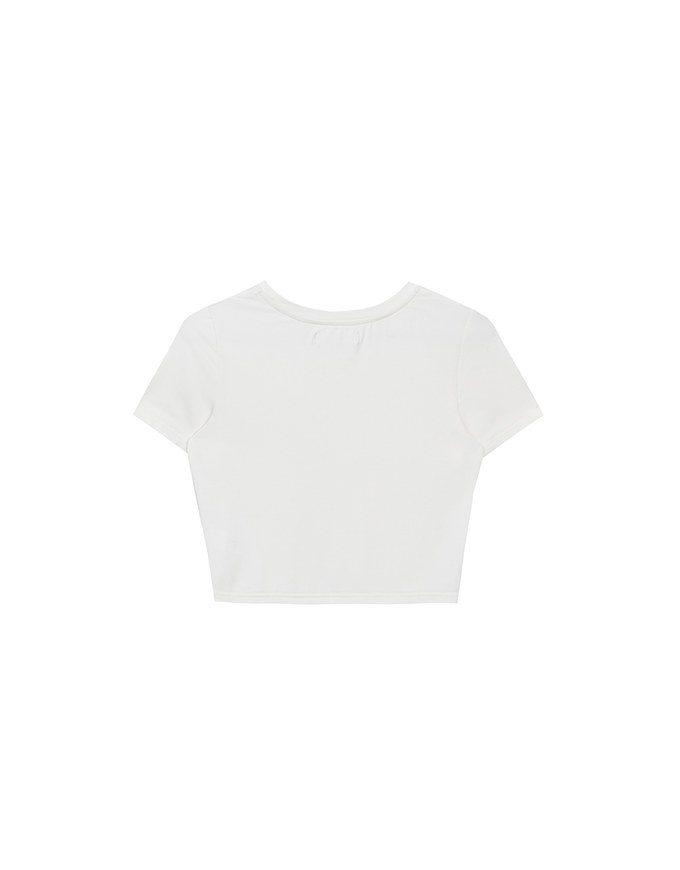 Airy Cool Basic Crew Neck Short Sleeve Crop Top