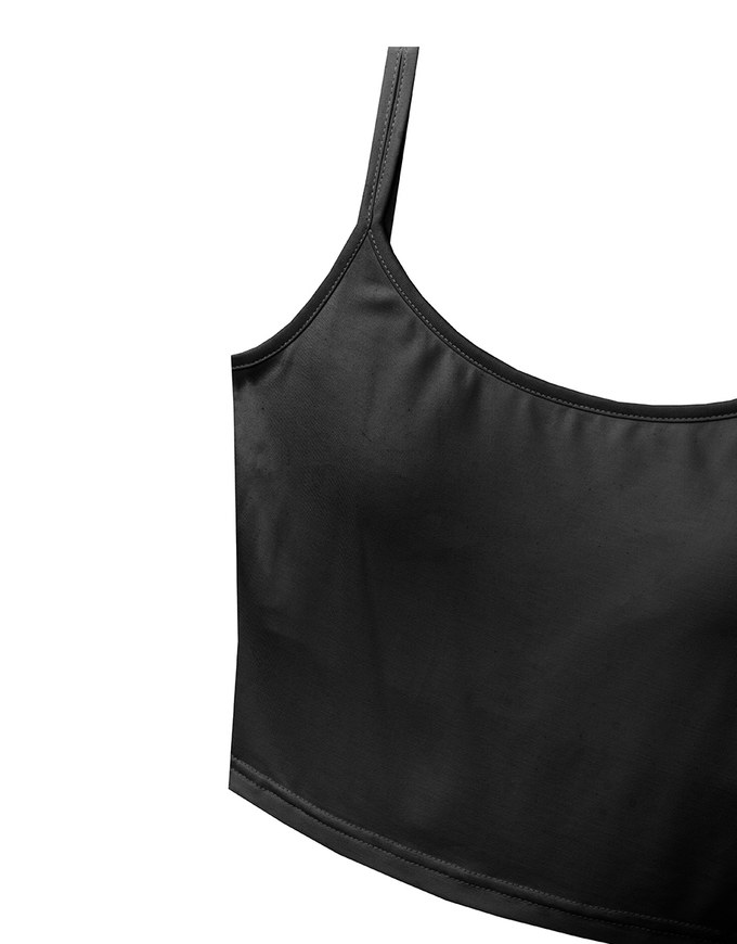 Airy Cool Adjustable Double Strap Cami Crop Top