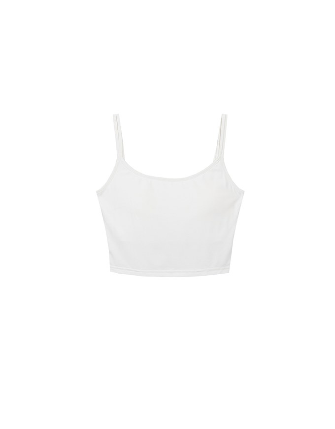 Airy Cool Adjustable Double Strap Cami Crop Top