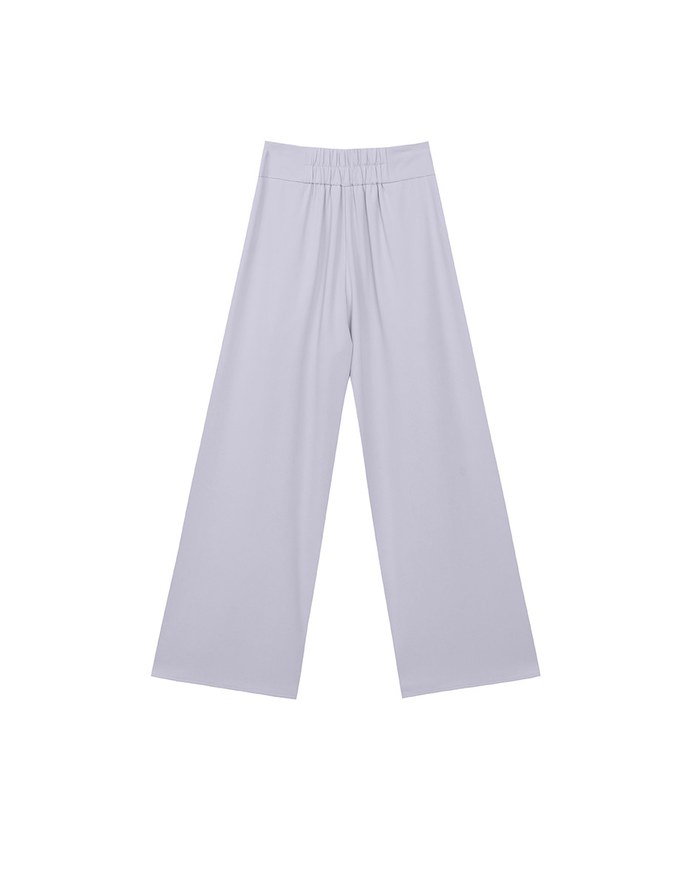 High Waist Flowy Tailored Pleated Wide Leg Pants