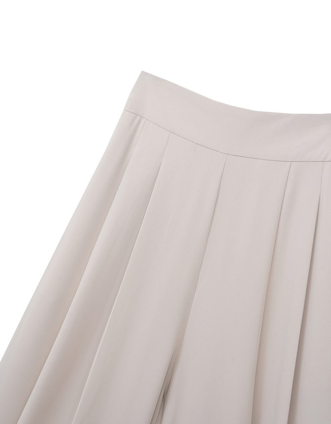 High Waist Flowy Tailored Pleated Wide Leg Pants