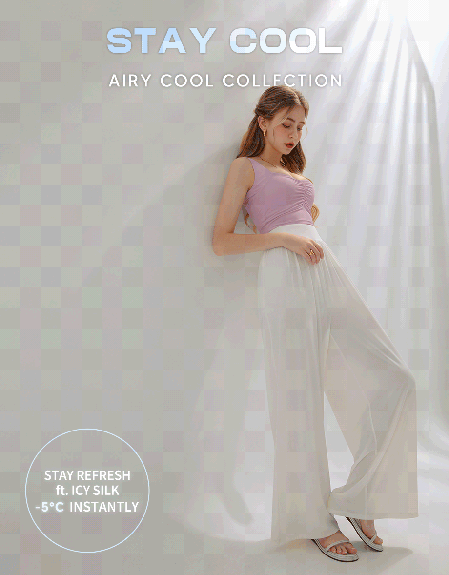 Airy Cool High Waisted Wide Pants Culottes