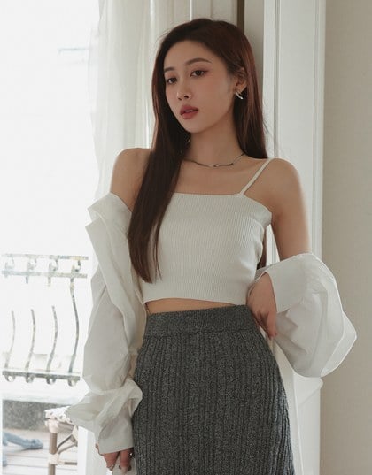Classic Thin Strap Knit Top