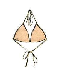 Printed Single Tie Strap Bikini Top (Thick Padded)