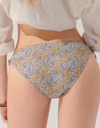 Printed Tie-Side Bikini Bottom