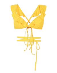 Sweet Ruffle Tie-Waist Bikini Top (Thick Padded)