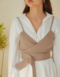 Korean Style Chic Two-Piece Shirt Dress