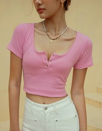 Vintage Round Neck Knitted Top