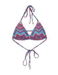 Printed Halter Crisscross Bikini Top (Thick Padded)