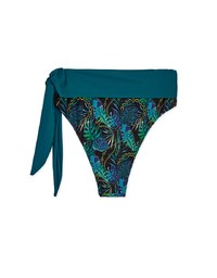 Printed High Waist Tie-Bow Flattering Bikini Bottom