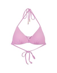 Braided Back Single Tie Strap Bikini Top (Thick Padded)