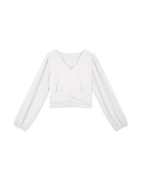 Minimalist Staple Ruched Cinched Top