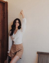 Minimalist Staple Ruched Cinched Top