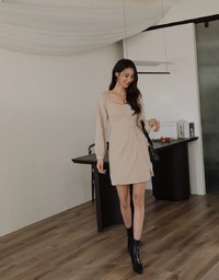 Soigné Sweetheart Side-Knot Mini Dress