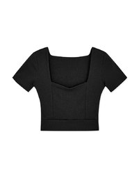 Sweetheart Neckline Minimalist Crop Top