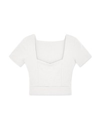 Sweetheart Neckline Minimalist Crop Top