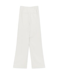 Sleek CEO Style Pleated Suit Wide Pants