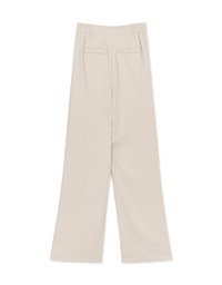 Sleek CEO Style Pleated Suit Wide Pants