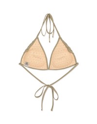 Ruched Wrinkled Single Tie Strap Push Up Bikini Top