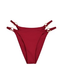 Double Thin Strap Metal Ring Bikini Bottom