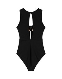 【TIFFANY】Deep V Hollow One-Piece Swimsuit