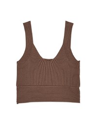 Refined Ribbed Tank Bra Top