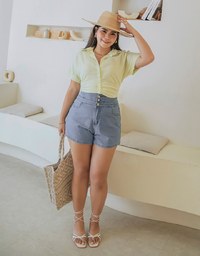 Breezy Cooling No Filter Shape-Up Slimming Denim Shorts