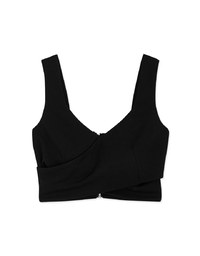 Crop Vest With Cross Zip (With Padding)