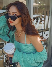Ins Style Knitted Crop Two-Piece Top