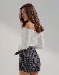 Chic Style Wool Buckled Skirt