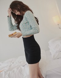Woolen A-line Skirt