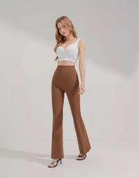 Tailorable Elastic High-Rise Flared Pants